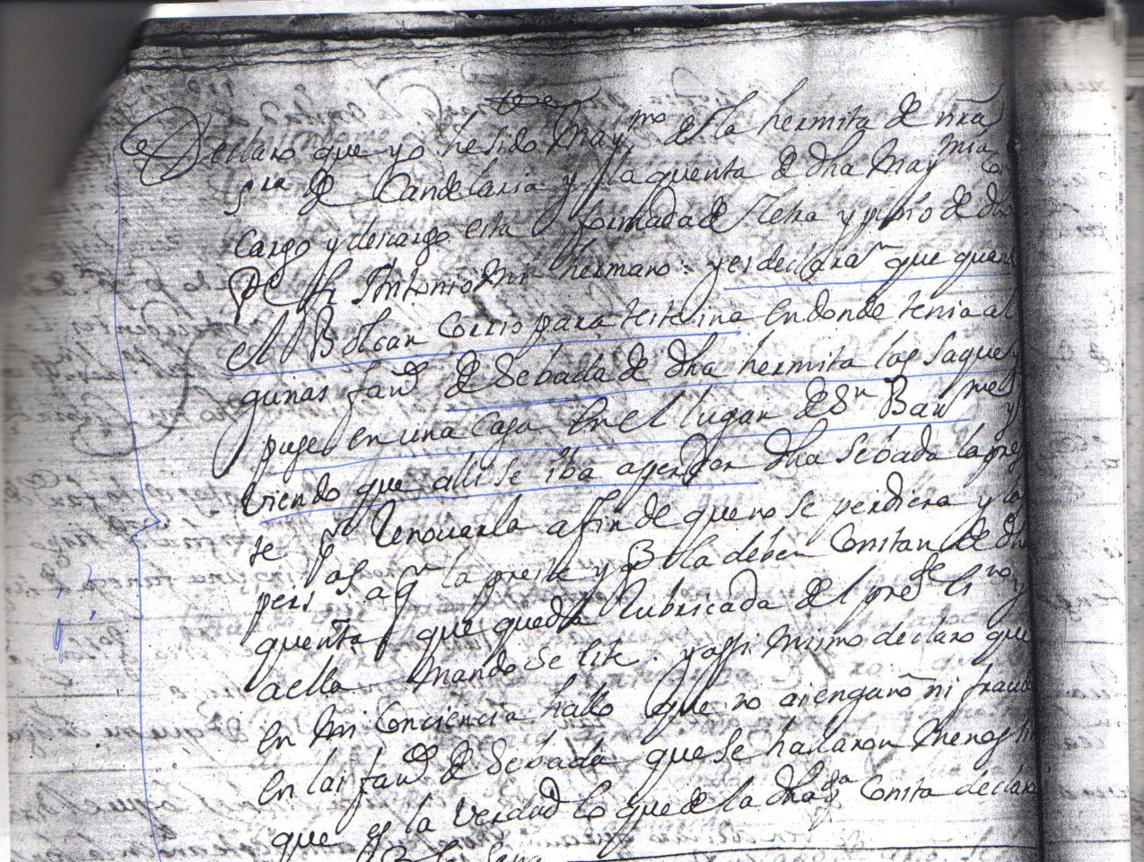 HIC142Documento fundacional de la fiesta de los Dolores Carta de vecinos de Tinajo para que la virgen intercediera ante la amenaza de las lavas